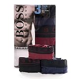 Hugo Boss Pack de Tres Calzoncillos bóxer en algodón elástico
